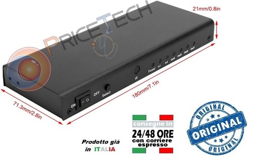 Switcher hdmi 2x4 - 4kx2k, 1080p