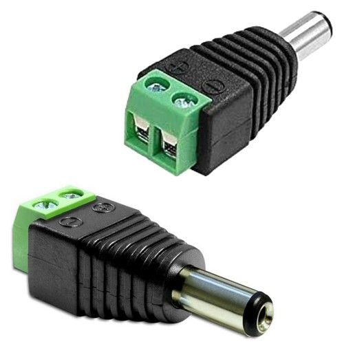 Connettore maschio vite - dc,