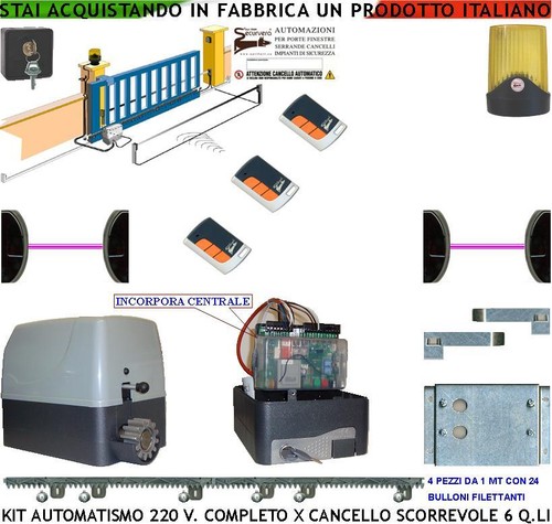 Kit automazione cancello - automazione,