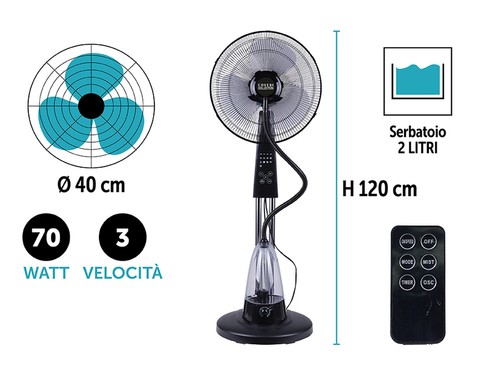 Ventilatore nebulizz 2lt 70w - ventilatore, nebulizz.