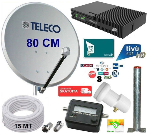 Kit parabola satellitare cm - parabola, 80
